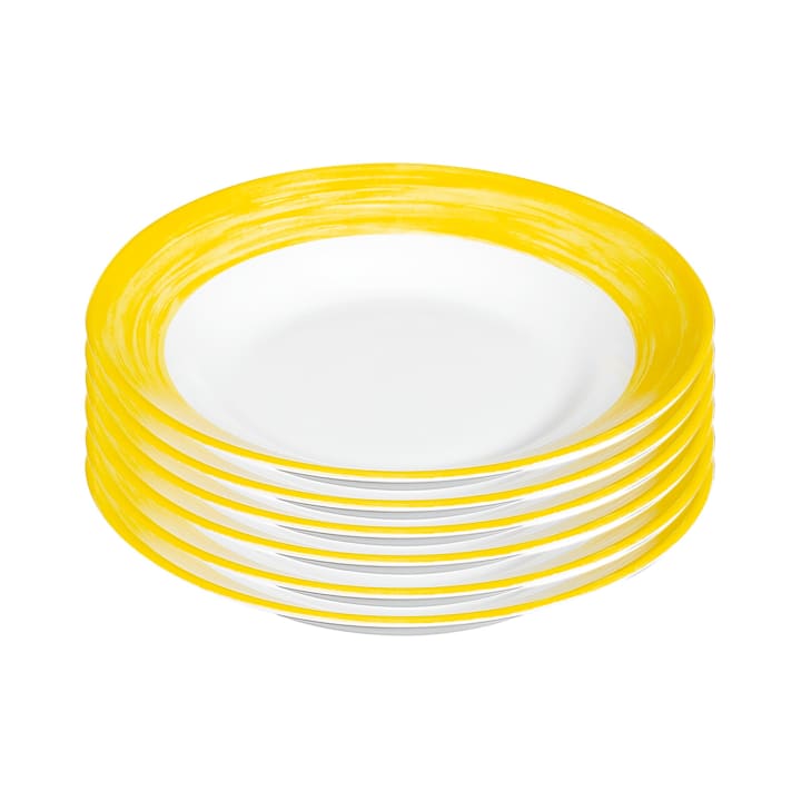 ARCOROC Brush yellow Teller tief, Ø 22,5 cm, 6 Stück