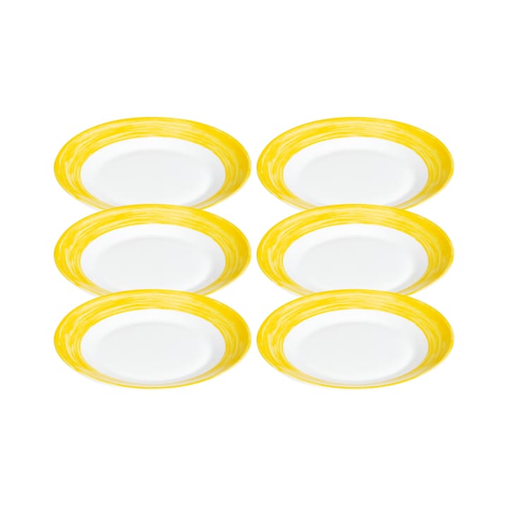 ARCOROC Brush yellow Dessertteller, Ø 19,5 cm, 6 Stück