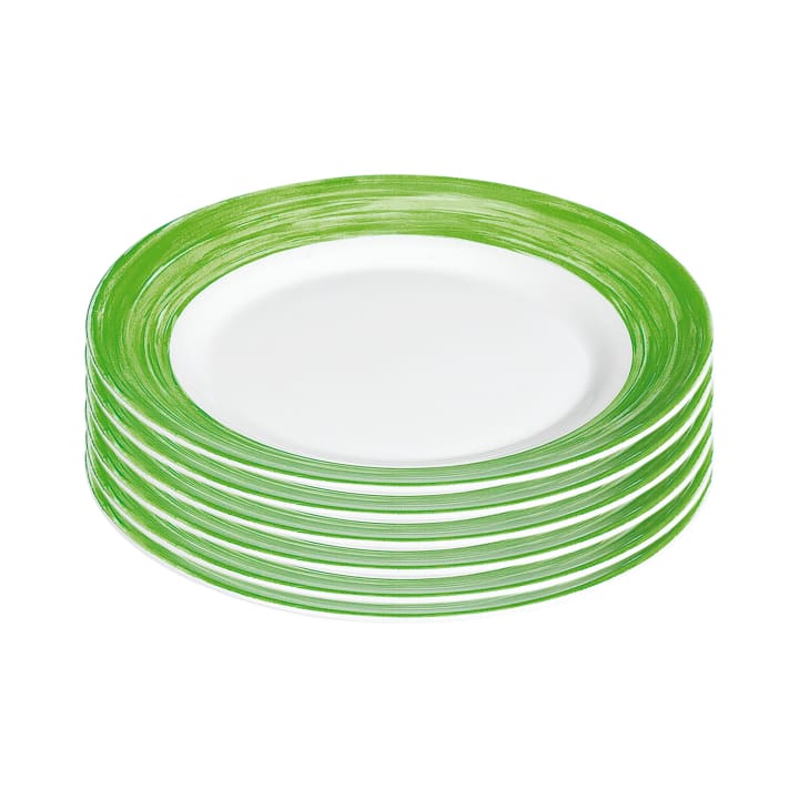 ARCOROC Brush green Teller flach, Ø 25,4 cm, 6 Stück