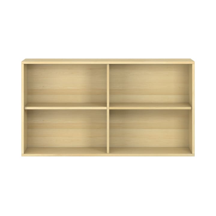 Pureo Regalschrank, offen, Mittelwand, Furnier, B 137 x H 75 x T 42 cm
