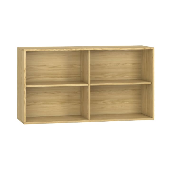 Pureo Regalschrank, offen, Mittelwand, Furnier, B 137 x H 75 x T 42 cm