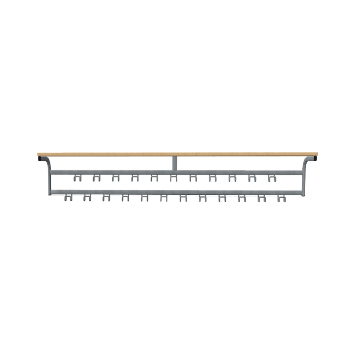Garderoben-Mützenablage, B 200, 23 Haken