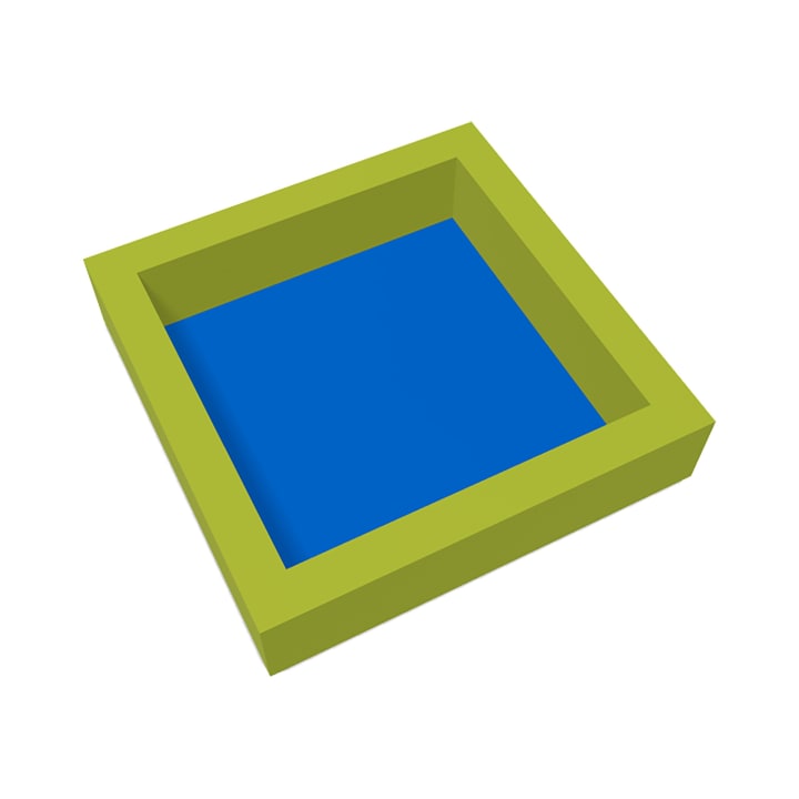 Bällebad quadratisch, L 140 x B 140 x H 30 cm