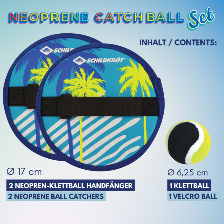 Neopren-Klettball-Spielset mit Handschuhen & Ball, ab 4 Jahren