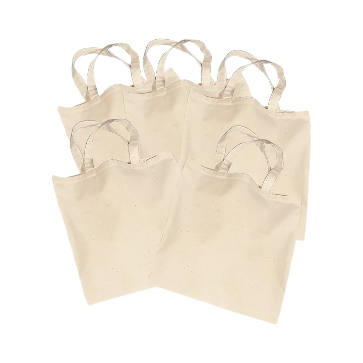 Baumwolltaschen, 28 x 22,5 cm, 5 Stück