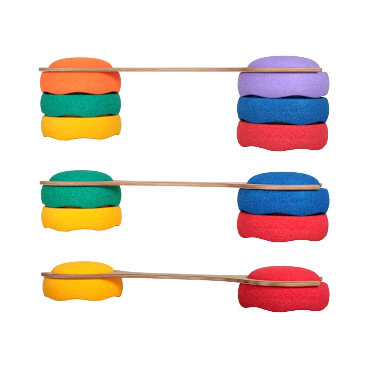 Pedalo® Stapelbaustein Balanciersteg-Set, aus Holz, ab 2 Jahren