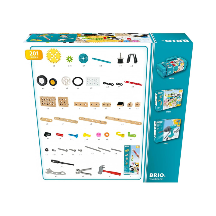 BRIO Builder Kindergartenset, Konstruktionsspielzeug, 201-teilig, ab 3 Jahren