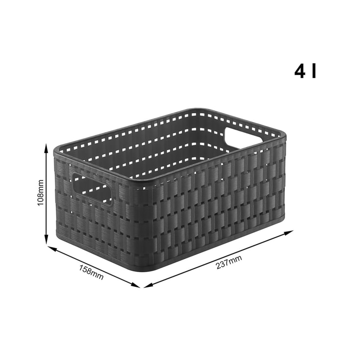 Kunststoffbox für Garderobe, 23,7 x 15,8 x 10,8 cm