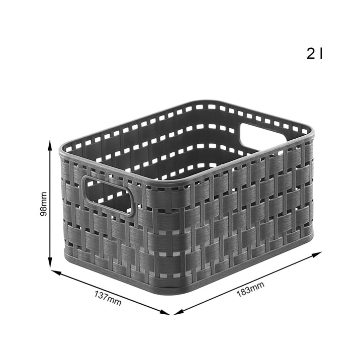 Kunststoffbox für Garderobe, 18,3 x 13,7 x 9,8 cm
