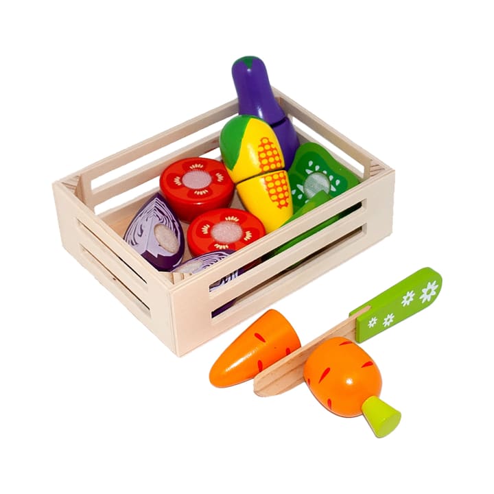 Obst- & Gemüse-Set zum Schneiden, Holz