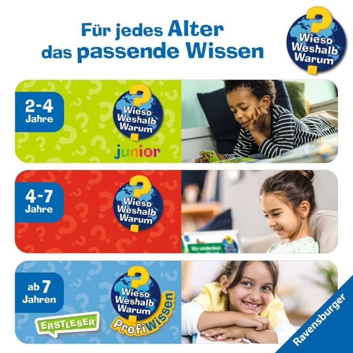 Buchpaket Ravensburger Wieso? Weshalb? Warum?, 6 Kinderbücher, ab 4 Jahren