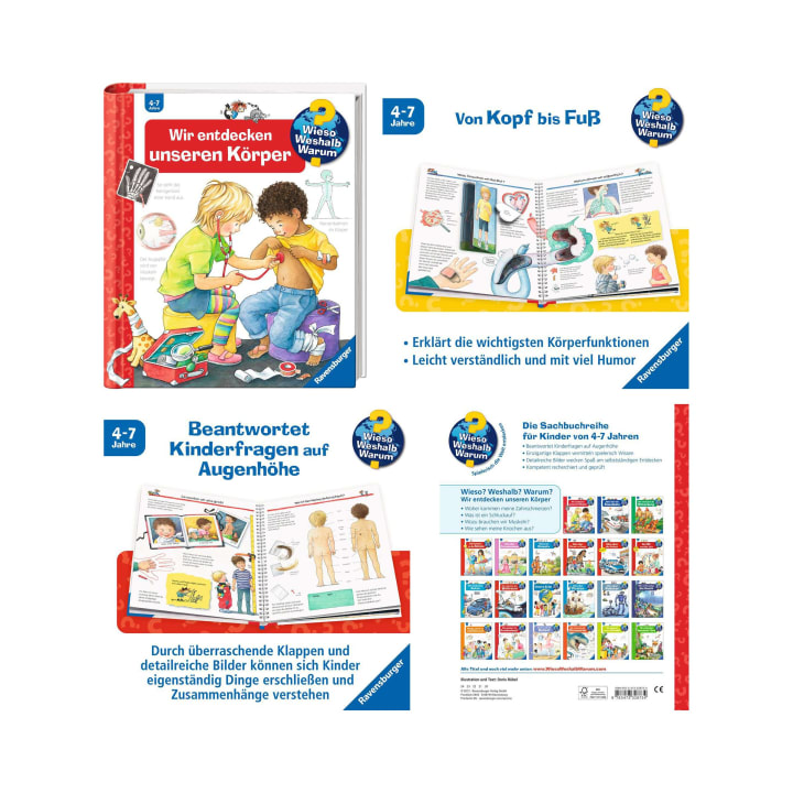 Buchpaket Ravensburger Wieso? Weshalb? Warum?, 6 Kinderbücher, ab 4 Jahren