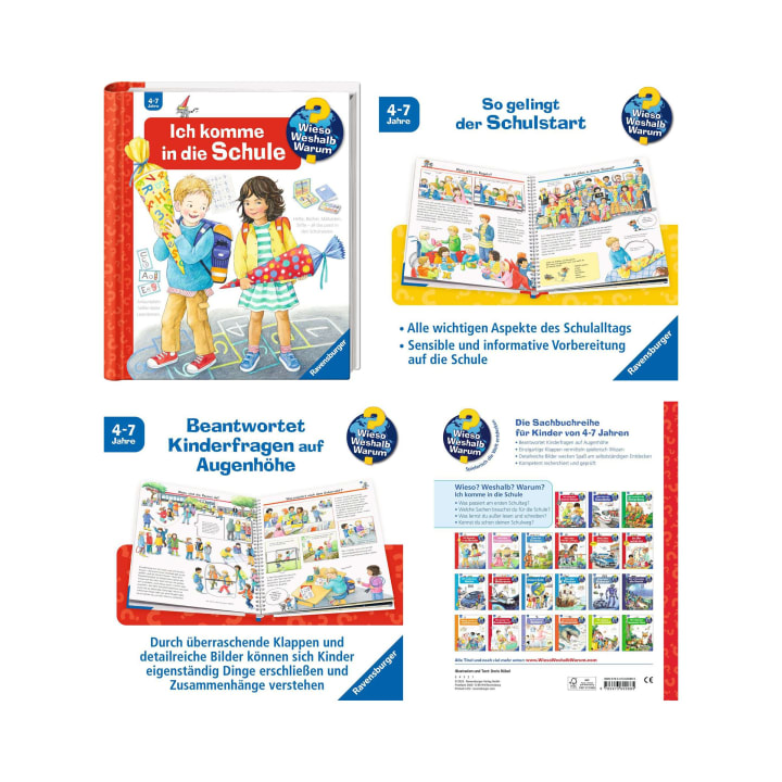 Buchpaket Ravensburger Wieso? Weshalb? Warum?, 6 Kinderbücher, ab 4 Jahren