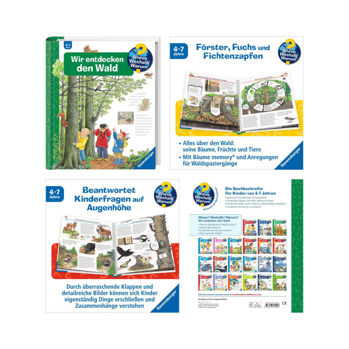 Buchpaket Ravensburger Wieso? Weshalb? Warum?, 6 Kinderbücher, ab 4 Jahren