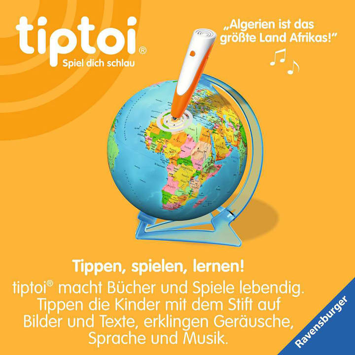 Interaktiver Globus von tiptoi®, frühes Geografie-Wissen, ab 7 Jahren