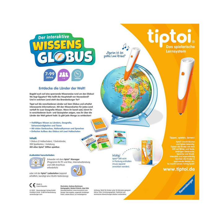 Interaktiver Globus von tiptoi®, frühes Geografie-Wissen, ab 7 Jahren