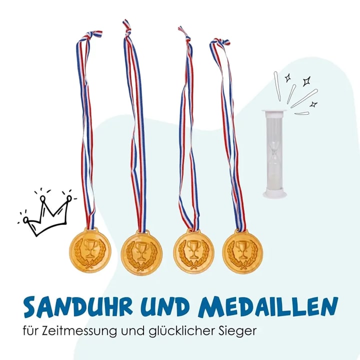Kinder-Partyspiele, XXL Spiele-Set, 5 Spiele, ab 3 Jahren