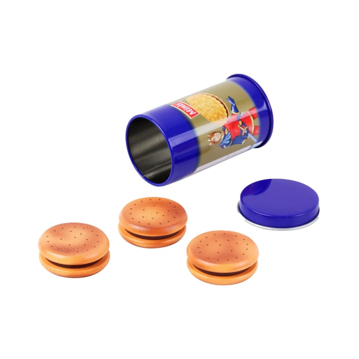 Spiel-Lebensmittel, Naschset mit 5 Produkten, in Metalldosen