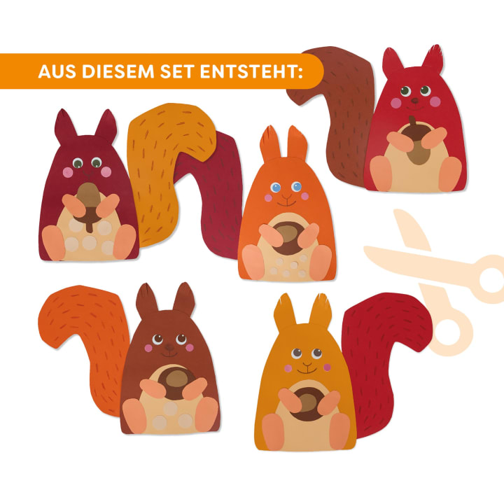 Sachenmacher Erstes Schneiden Eichhörnchen, Bastelset Herbst, ab 3 J.