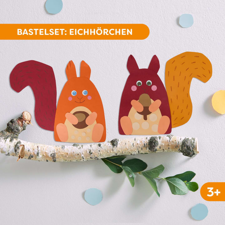 Sachenmacher Erstes Schneiden Eichhörnchen, Bastelset Herbst, ab 3 J.