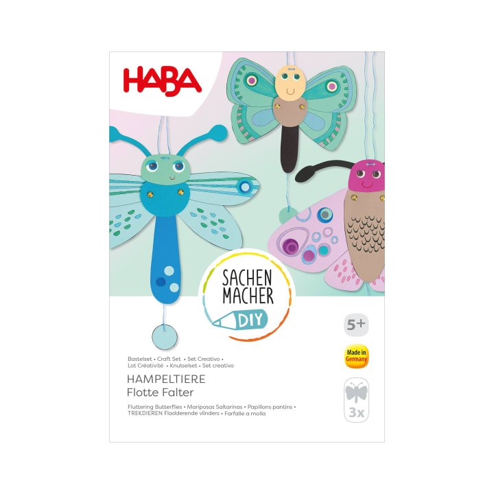 Sachenmacher Hampeltier, Bastelset Schmetterlinge,  3 Stück , ab 5 J.