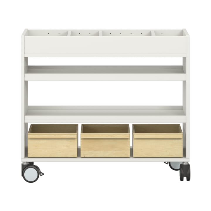 Kreativwagen klein, Atelierwagen mit Rollen, L 100 x B 42 x H 87,5 cm