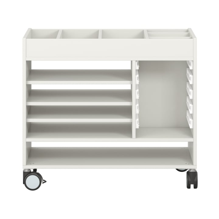 Kreativwagen mittel, Atelierwagen mit Rollen, L 100 x B 60 x H 87,5 cm