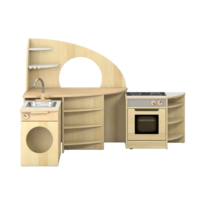 Kinder-Eckküche Lara, aus Holz, mit Küchengeräten, ab 2 Jahren