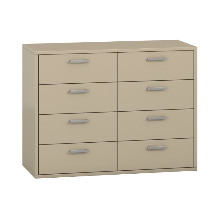 Schubkastenschrank mit 8 Schubkästen, Dekor, B 100 x H 75 x T 42 cm
