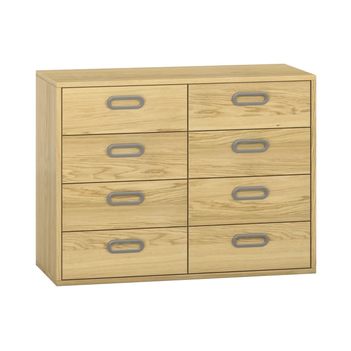 Schubkastenschrank mit 8 Schubkästen, Furnier, B 100 x H 75 x T 42 cm