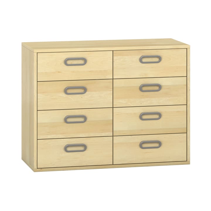 Schubkastenschrank mit 8 Schubkästen, Furnier, B 100 x H 75 x T 42 cm