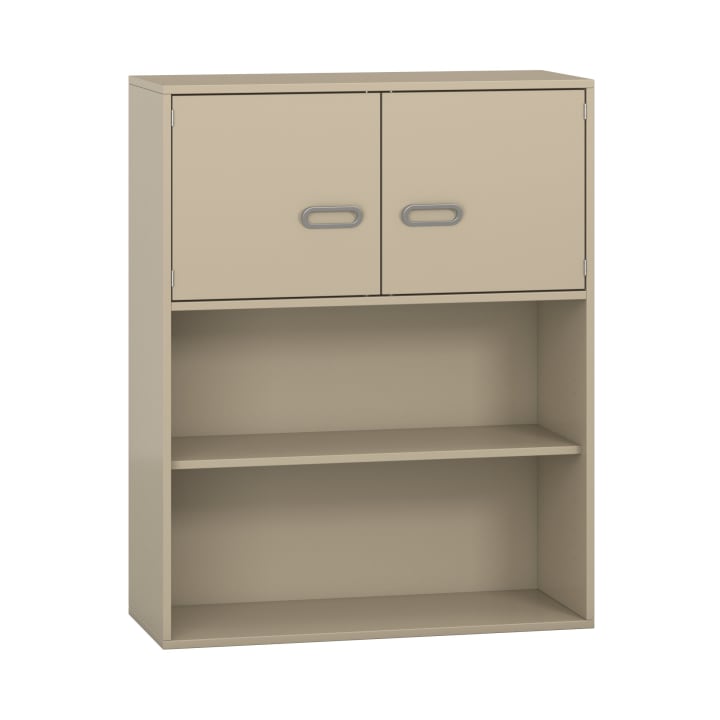 Kombischrank mit Türen, unten offen, Dekor, B 100 x H 125 x T 42 cm