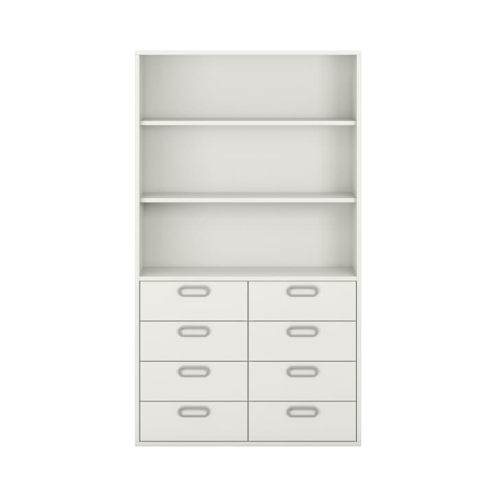 Kombischrank mit 8 Schubkästen, offen, Dekor, B 100 x H 175 x T 42 cm