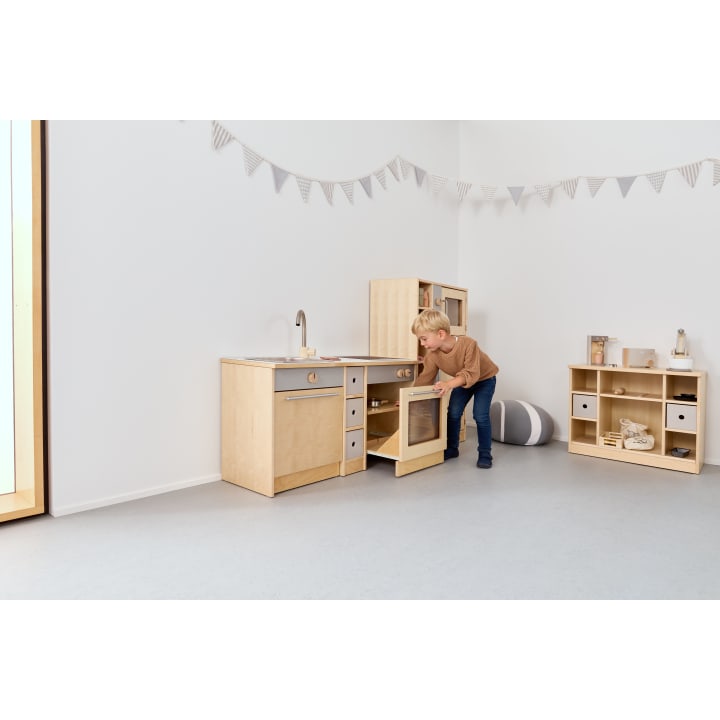 Spiel-Anrichte Lara, Kinderregal, aus Holz, ab 2 Jahren