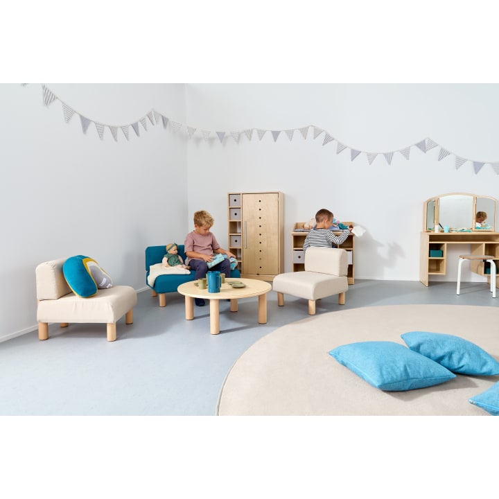 Kindersessel Lara & Nuka, mit Holzbeinen, ab 2 Jahren