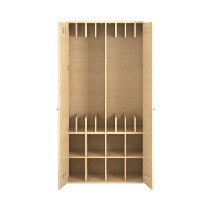 Liegepolster- und Deckenschrank mit Türen, Kindergarten, für 8 Liegepolster, B 100 x H 200 x T 60 cm