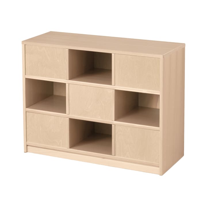 Regalschrank, wechselseitig offen