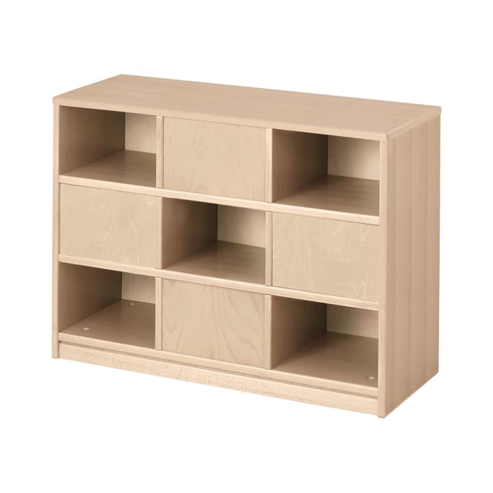 Regalschrank, wechselseitig offen