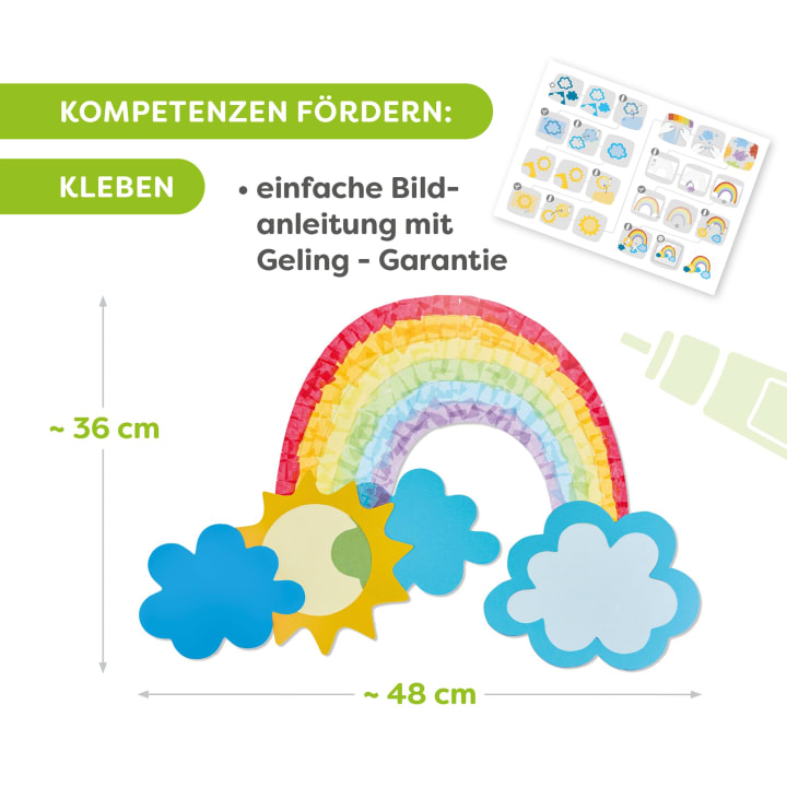 Sachenmacher Erstes Kleben Regenbogen, Fensterbild, 6 St., ab 3 Jahren