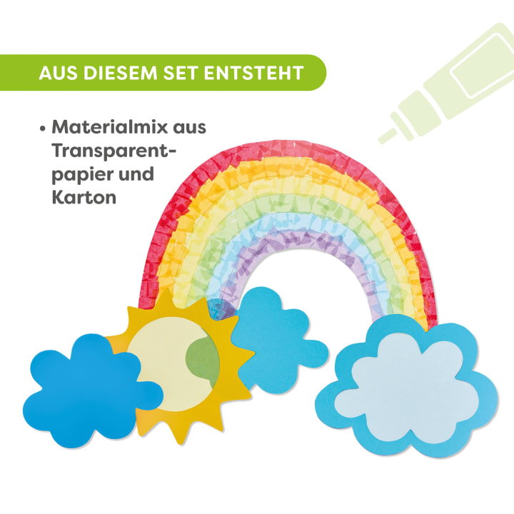 Sachenmacher Erstes Kleben Regenbogen, Fensterbild, 6 St., ab 3 Jahren