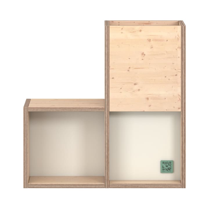 Modulares Regal L-Form Echtholz 66 x 66 x 33 cm