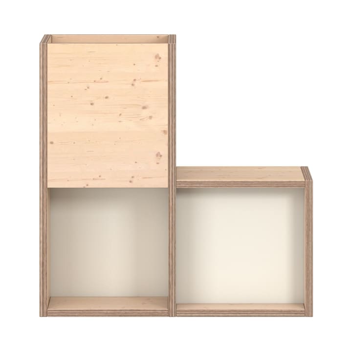 Modulares Regal L-Form Echtholz 66 x 66 x 33 cm