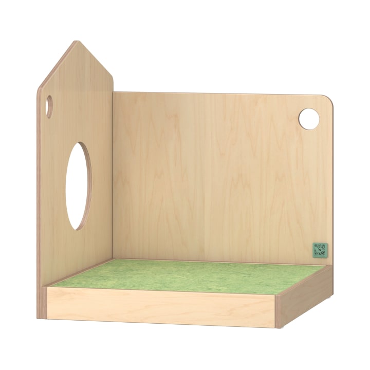 Spielpodest mit Raumteilerfunktion Linoleumbelag 82 x 90 x 90 cm