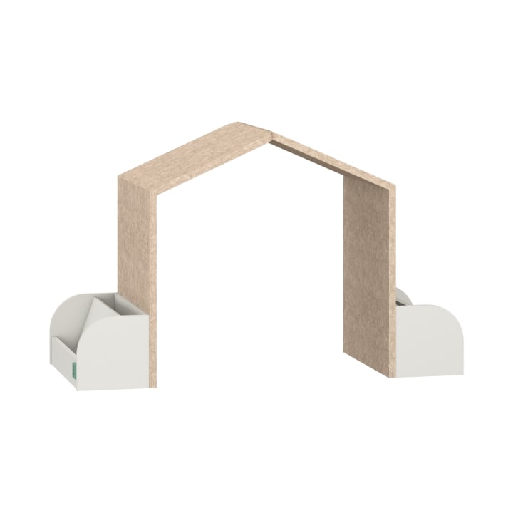 Spielhaus mit Trennwandfunktion, schalldämmend, 59,5 x 119 x 55 cm