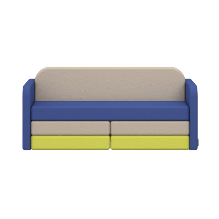 Modularer Sofa-Mattenbausatz für Kinder mit Kunstlederbezug