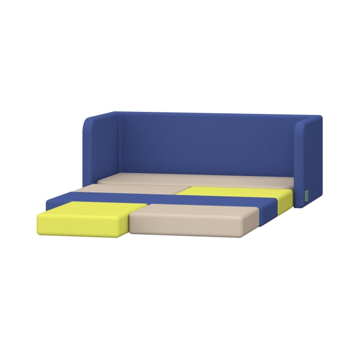 Modularer Sofa-Mattenbausatz für Kinder mit Kunstlederbezug