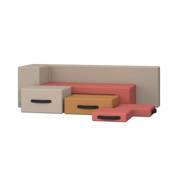 Kindersofa Plus Kunstlederbezug 200 x 60 x 67 cm