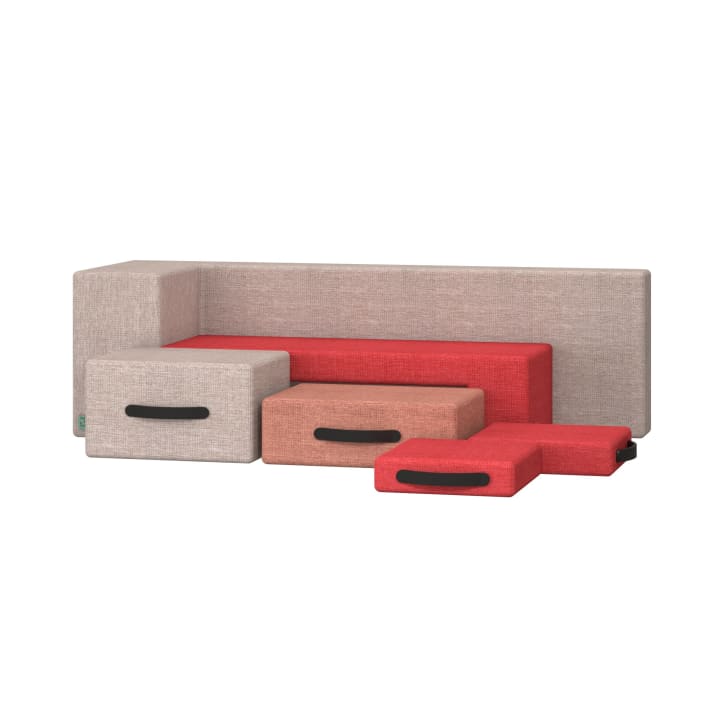 Kindersofa Plus Stoffbezug 200 x 60 x 67 cm