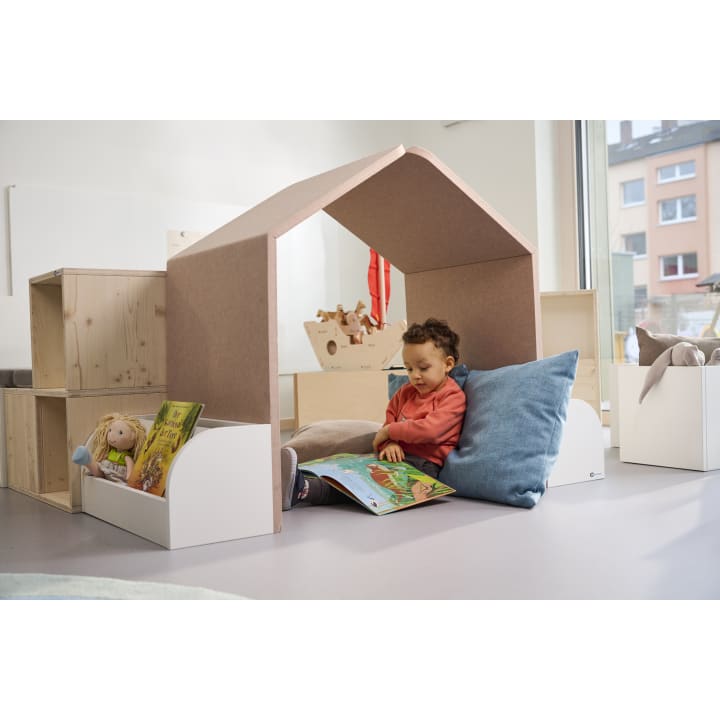 Spielhaus mit Trennwandfunktion, schalldämmend, 59,5 x 119 x 55 cm
