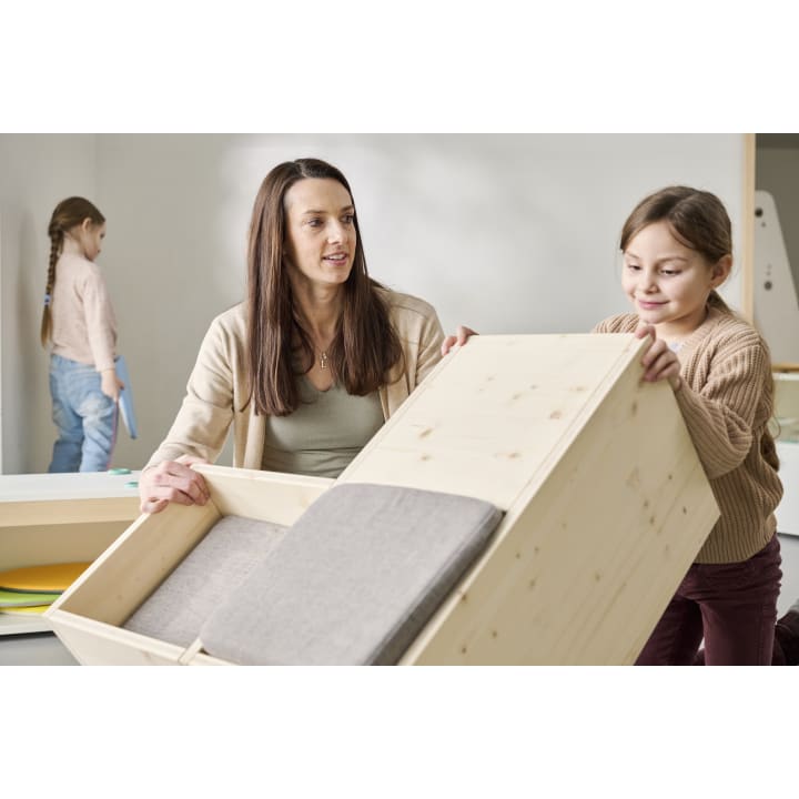 Modulares Regal L-Form Echtholz 66 x 66 x 33 cm